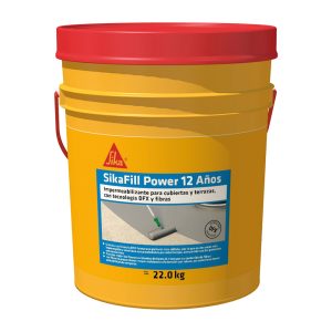 SikaFill Power 12 Años blanco impermeabilizante acrílico para cubiertas, techos y terrazas 22KG
