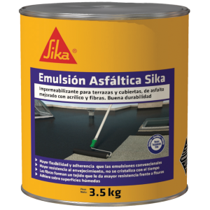 Emulsión Asfáltica Sika impermeabilizante para cubiertas y terrazas 3.5KG
