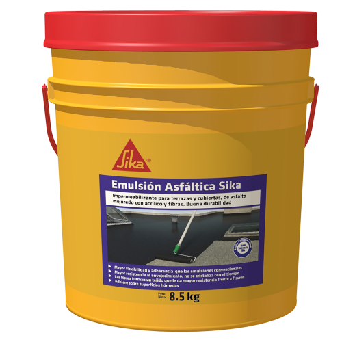 Emulsión Asfáltica Sika impermeabilizante para cubiertas y terrazas 8.5KG