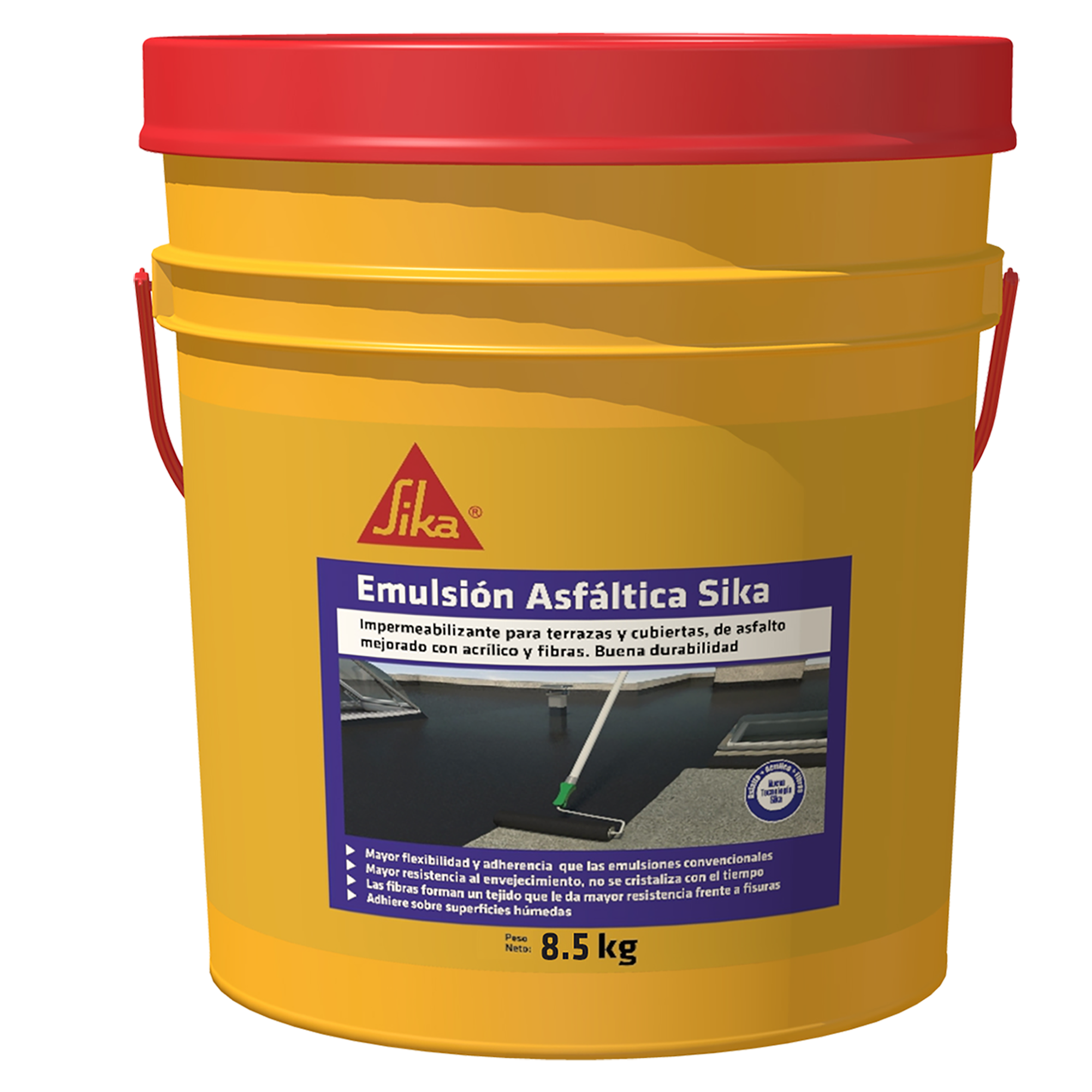 Emulsión Asfáltica Sika impermeabilizante para cubiertas y terrazas 8.5KG