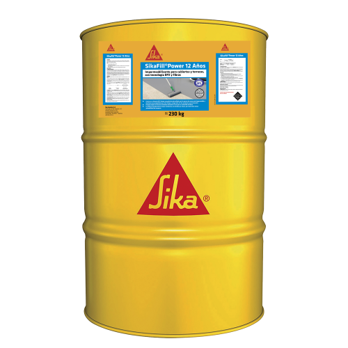 SikaFill Power 12 Años blanco impermeabilizante acrílico para cubiertas, techos y terrazas 230KG