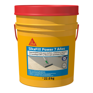 SikaFill Power 7 Años gris impermeabilizante acrílico para cubiertas, techos y terrzas 22KG
