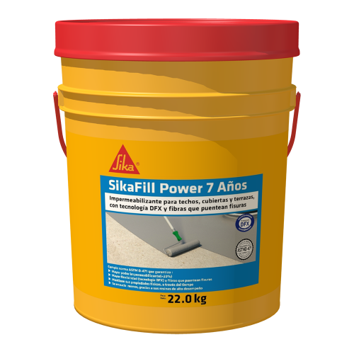SikaFill Power 7 Años gris impermeabilizante acrílico para cubiertas, techos y terrzas 20KG