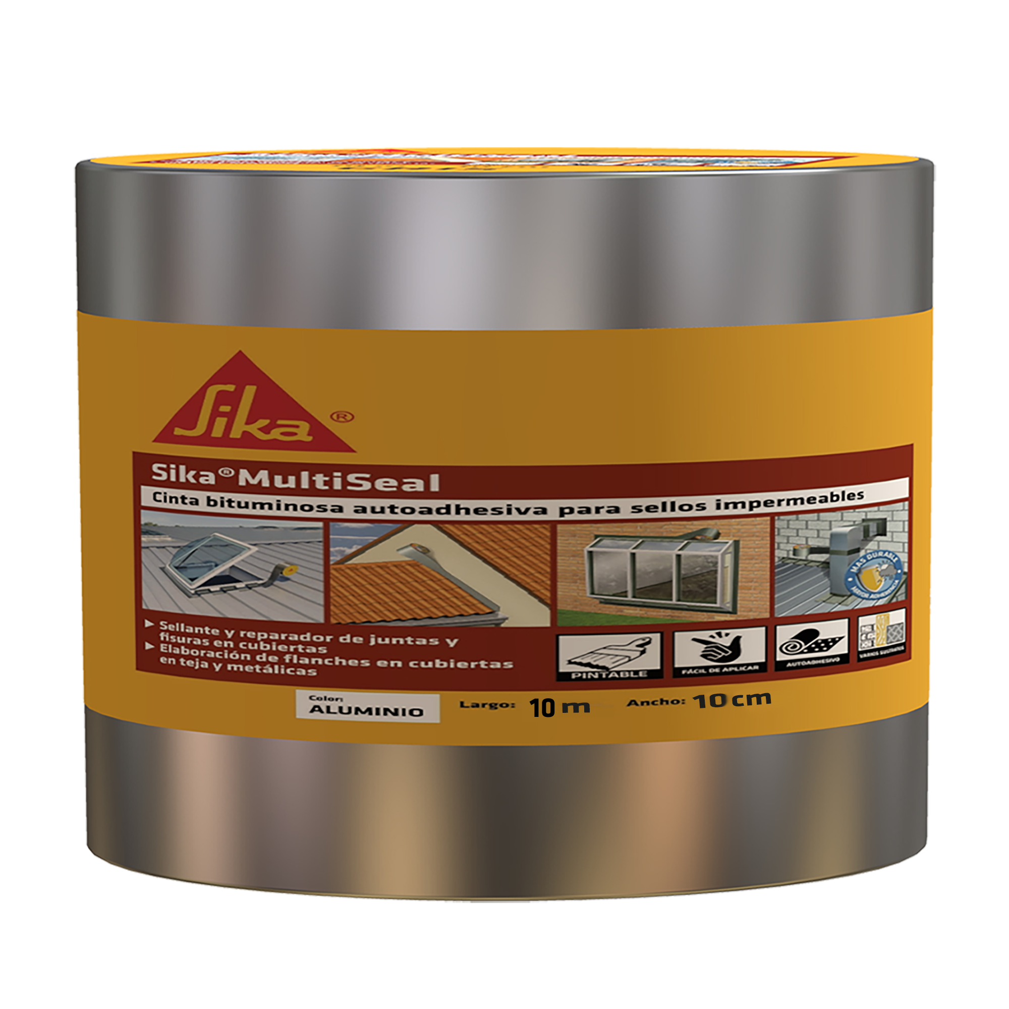 Sika MultiSeal Aluminio cinta impermeable autoadhesiva 10m/10CM