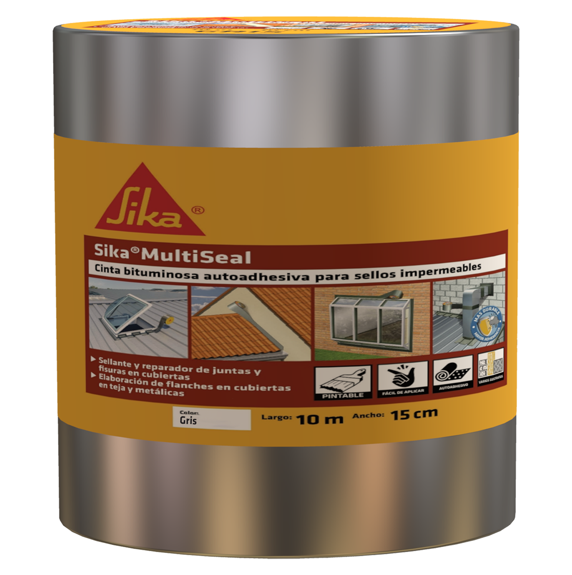 Sika MultiSeal Gris cinta impermeable autoadhesiva 10m/15CM