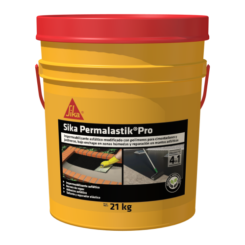 Sika Permalastik Pro impermeabilizante asfáltico para cimentaciones y jardineras 21KG