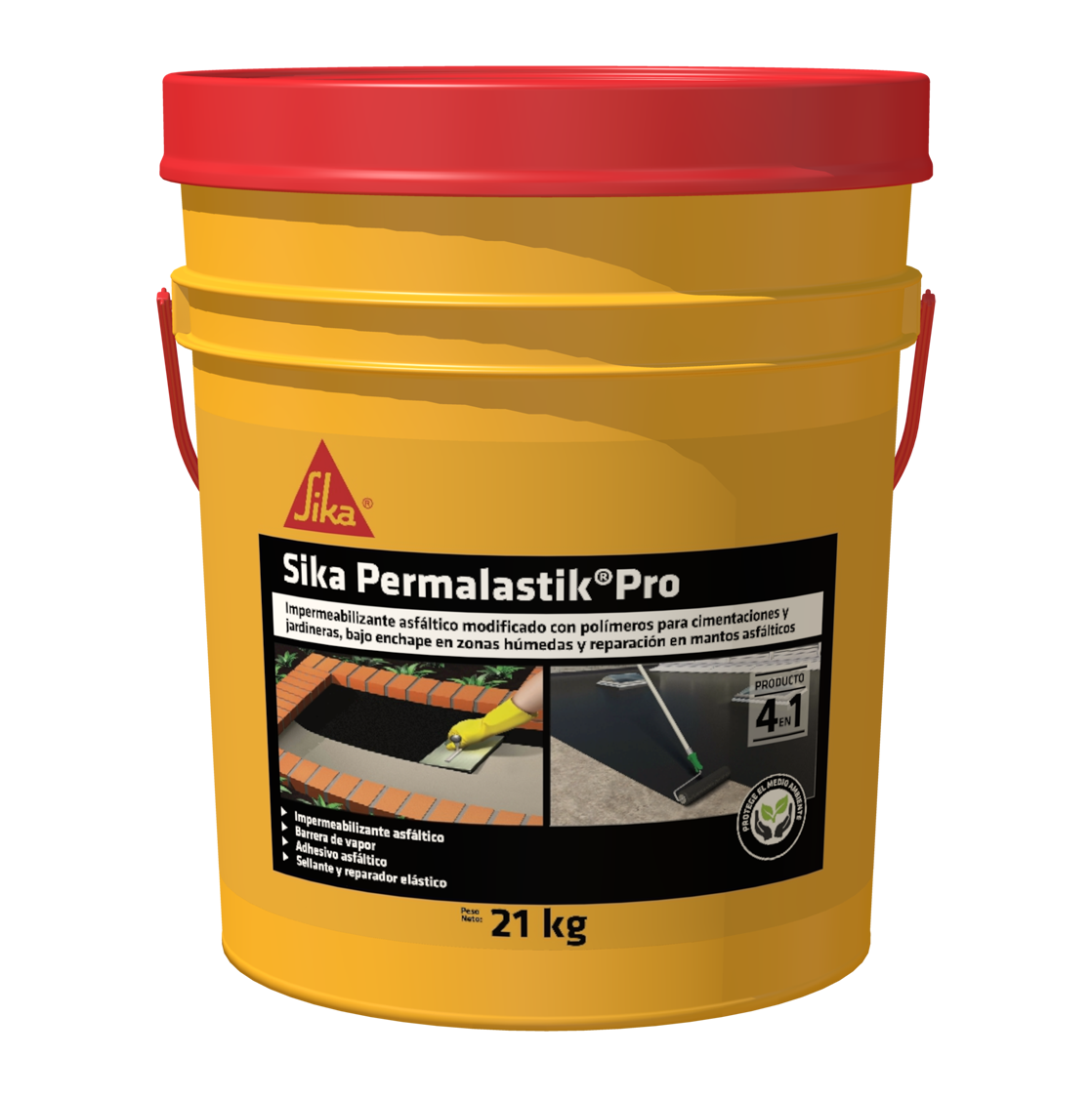 Sika Permalastik Pro impermeabilizante asfáltico para cimentaciones y jardineras 21KG