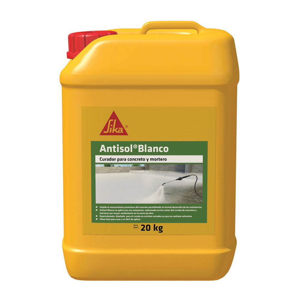 Sika Antisol Blanco membrana de curado de concreto y mortero 20KG