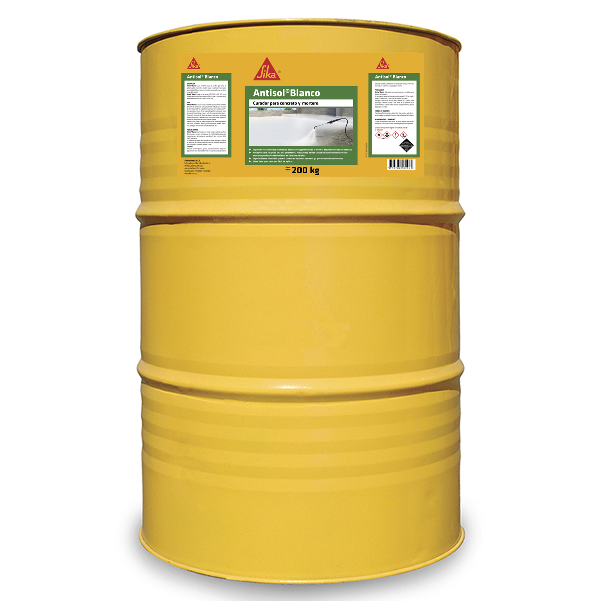 Sika Antisol Blanco membrana de curado de concreto y mortero 200KG