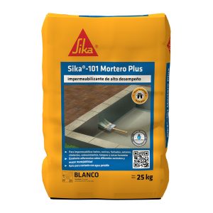 Sika-101 Mortero Plus blanco recubrimiento impermeable para tanques y zonas humedas 25KG