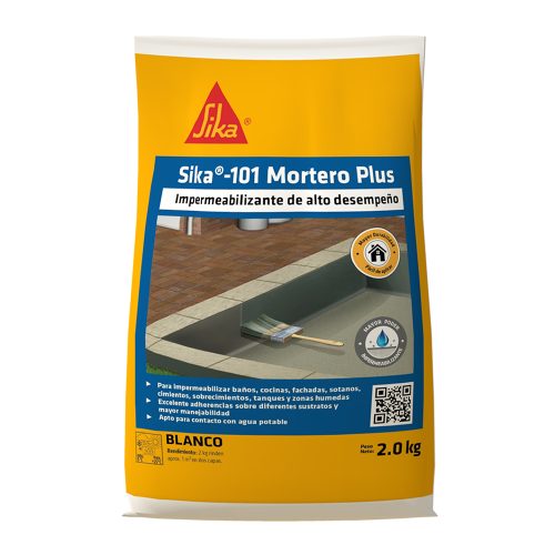Sika-101 Mortero Plus blanco recubrimiento impermeable para tanques y zonas humedas 2KG