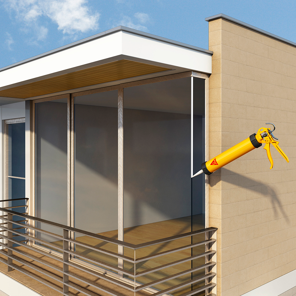 Sikasil E blanco silicona acética antihongos para vidrio y aluminio 280ML - Image 2