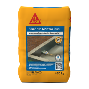 Sika-101 Mortero Plus blanco recubrimiento impermeable para tanques y zonas humedas 50KG