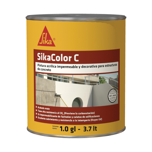 SikaColor C Blanco recubrimiento impermeable y decorativo para concreto 1GAL
