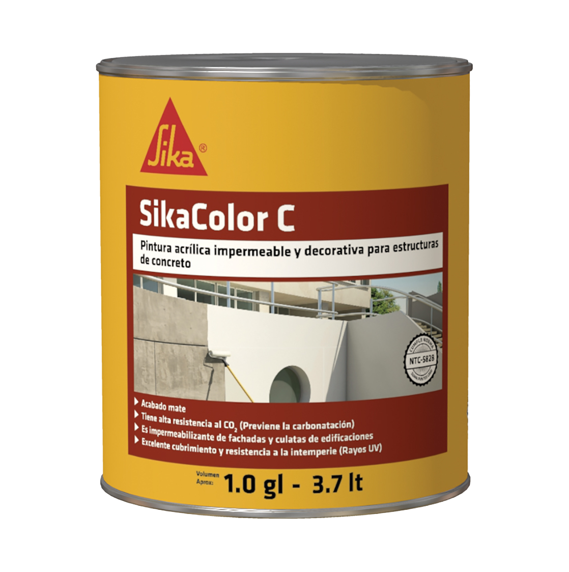 SikaColor C Blanco recubrimiento impermeable y decorativo para concreto 1GAL