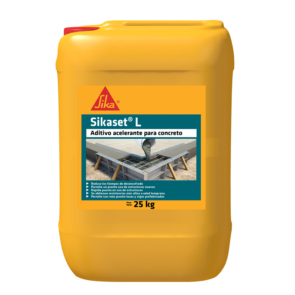 Sikaset L Universal aditivo líquido acelerante del fraguado de concretos y morteros 25KG