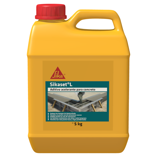 Sikaset L Universal aditivo líquido acelerante del fraguado de concretos y morteros 5KG