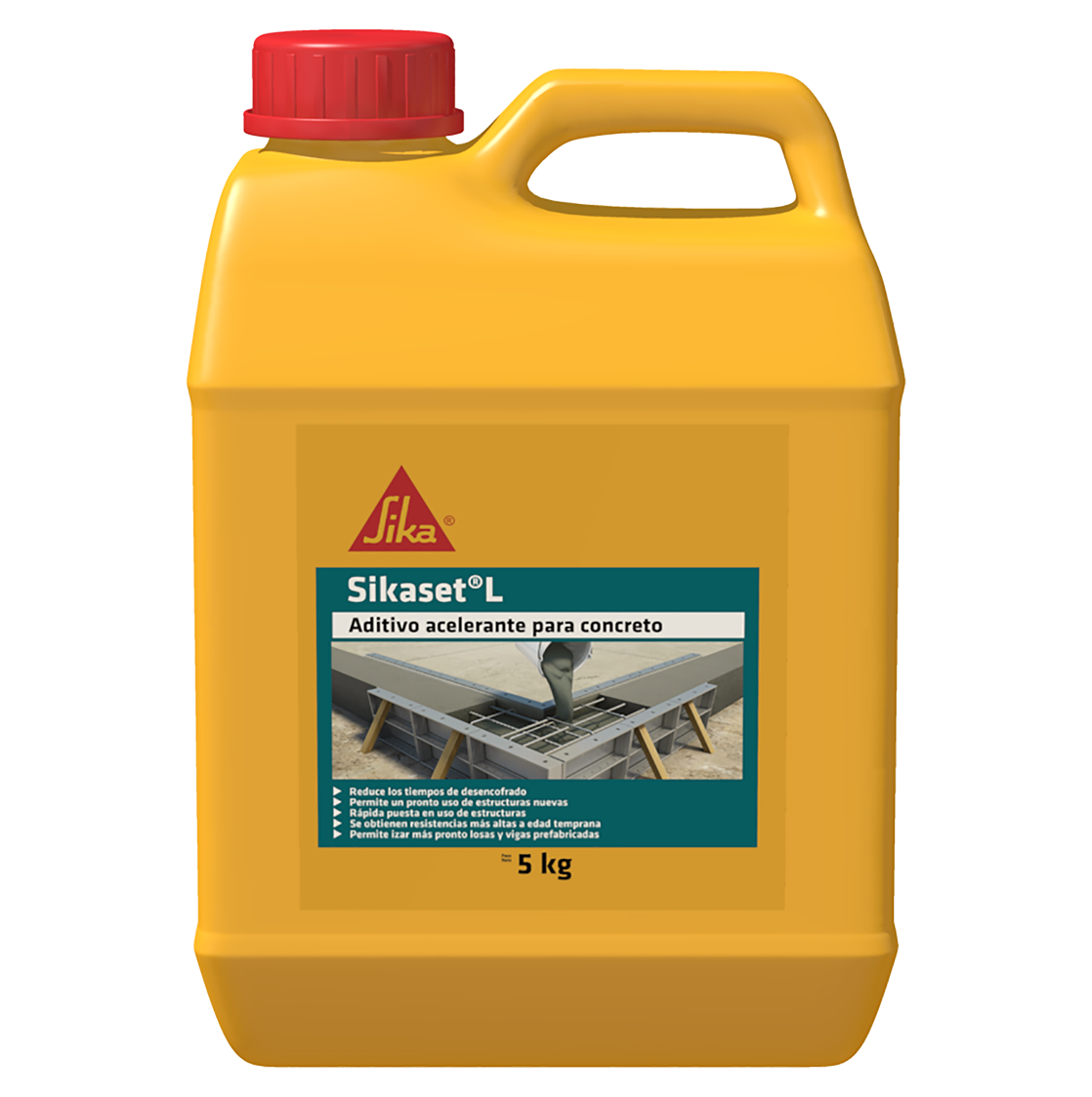 Sikaset L Universal aditivo líquido acelerante del fraguado de concretos y morteros 5KG