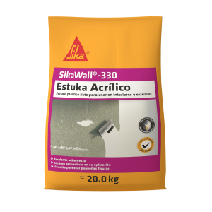 SikaWall 330 Estuka Acrílico estuco plástico listo para usar en interiores y exteriores  20KG